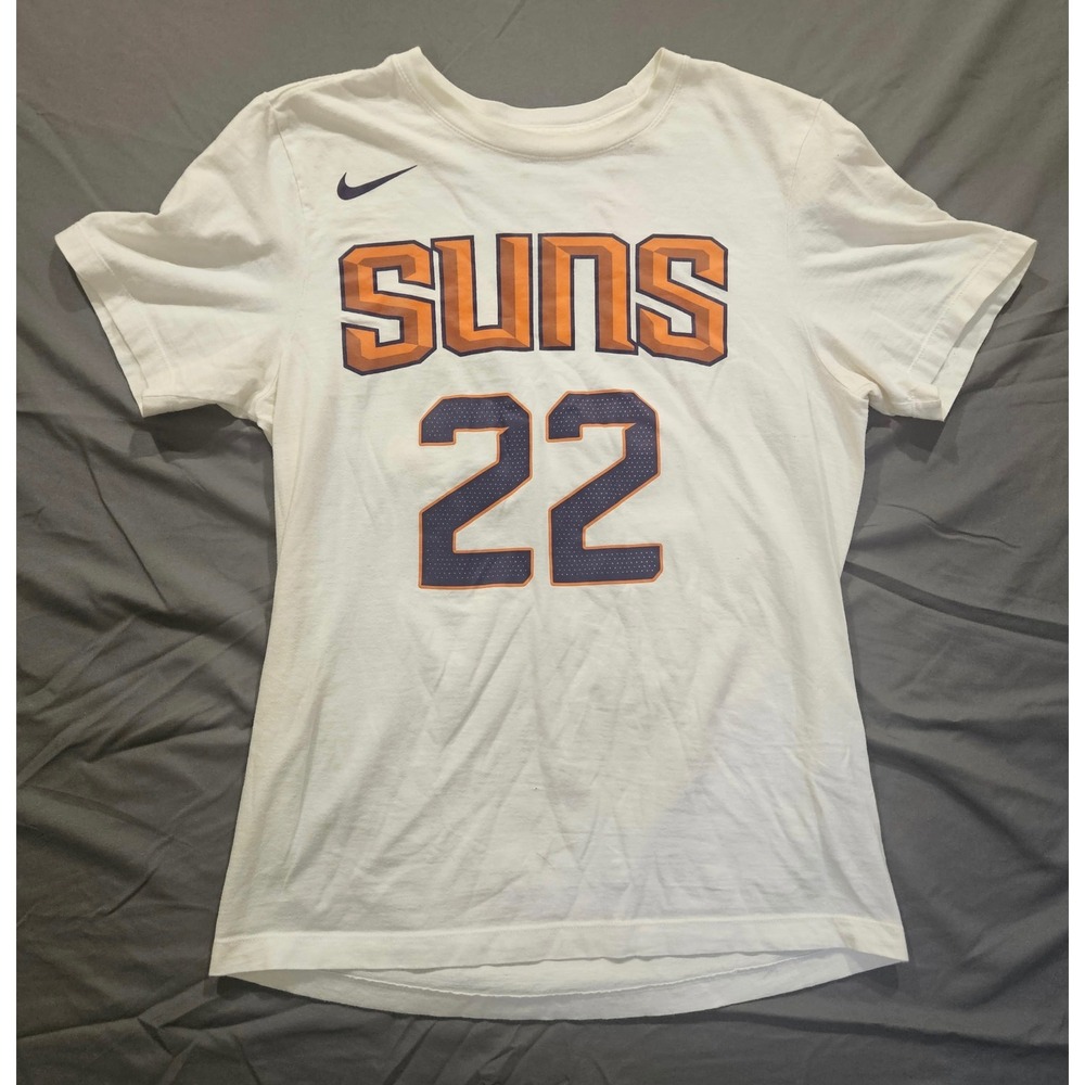 Nike Phoenix Suns T-Shirt Mens Small White Deandre Ayton 22 NBA Tee